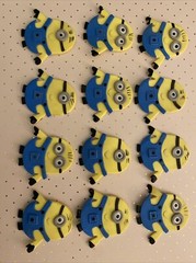 Minion Embellishments / Cold Porcelain minions /Cupcake Decor