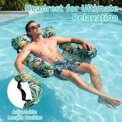 FindUWill Inflatable Pool Floats for Adult, 2 Pack Pool Float Chairs, Floatin…