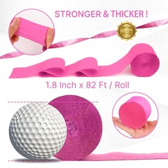 Crepe Paper Streamers 8 Rolls 656ft Pack Of Metallic Gold White And Pink Party S