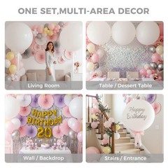 4PCS Large 36 Inch White Balloons, White Latex Big Balloons for Baby Shower G…