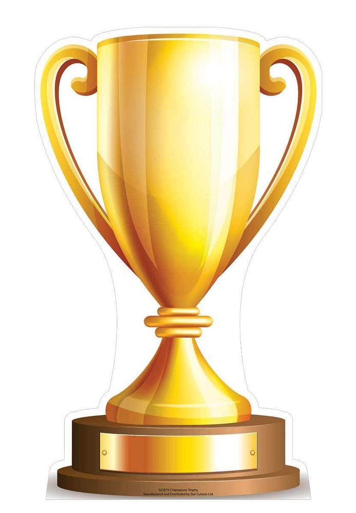 CHAMPIONS SMALL TROPHY CUP EURO World TOURNAMENT CARDBOARD CUTOUT Football Rugby