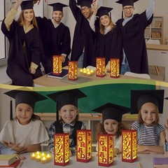 6 PCS Class Of 2026 Graduation Lanterns Table Centerpieces Box Chestnut Props