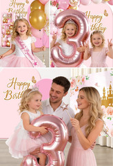 295 Pcs Her Royal Threeness Birthday Decorations – Complete Princess Theme 3Rd B