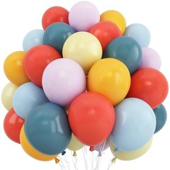 Boho Rainbow Balloon, Colorful Assorted Balloons Dusty Baby Orange Blue Dark …
