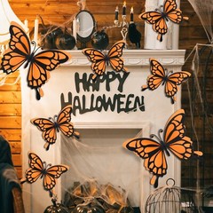12 Pcs 3D Large Butterfly Party Decoration Paper Butterfly Stickers in 2 Diff…