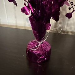 Valentine’s Day – Love – Purple – Shiny Hearts Party Decor Balloon Weights 12”