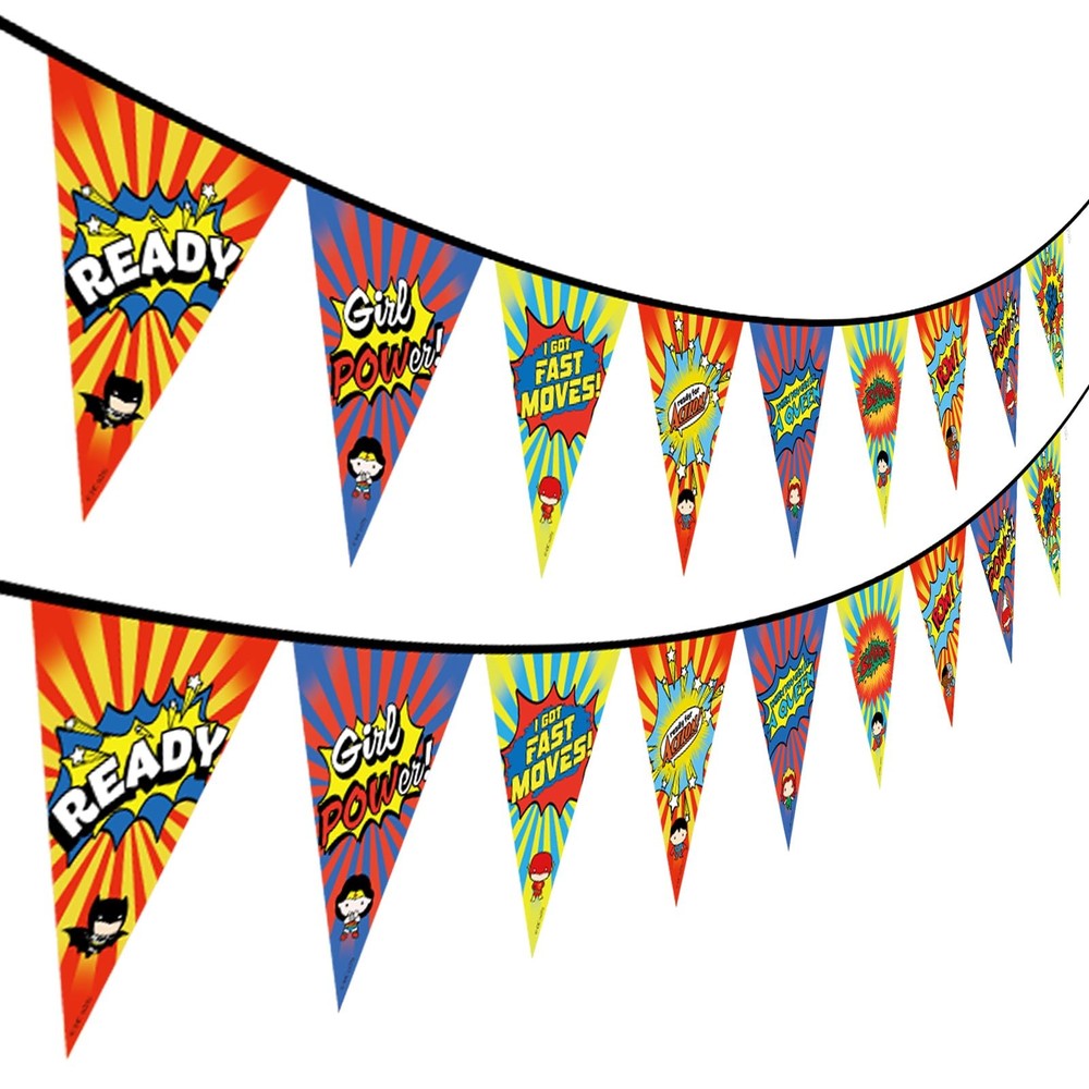 Hero Party Banners Decoration 2pcs/set, Superhero Happy Birthday Banner for H…