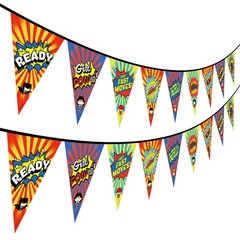 Hero Party Banners Decoration 2pcs/set, Superhero Happy Birthday Banner for H…
