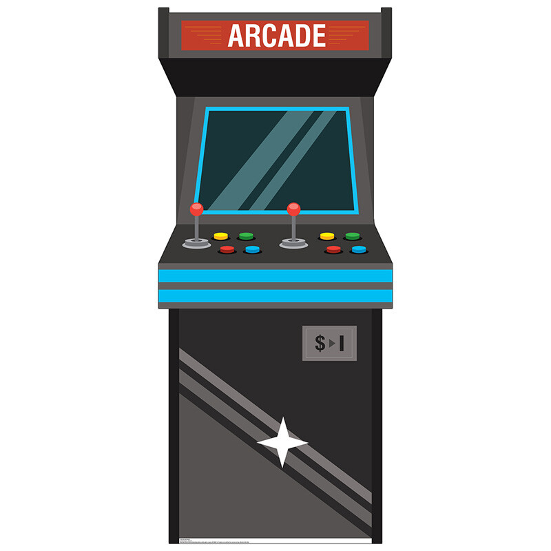 ARCADE GAME Lifesize CARDBOARD CUTOUT Standup Standee Poster Prop 80s Video Game