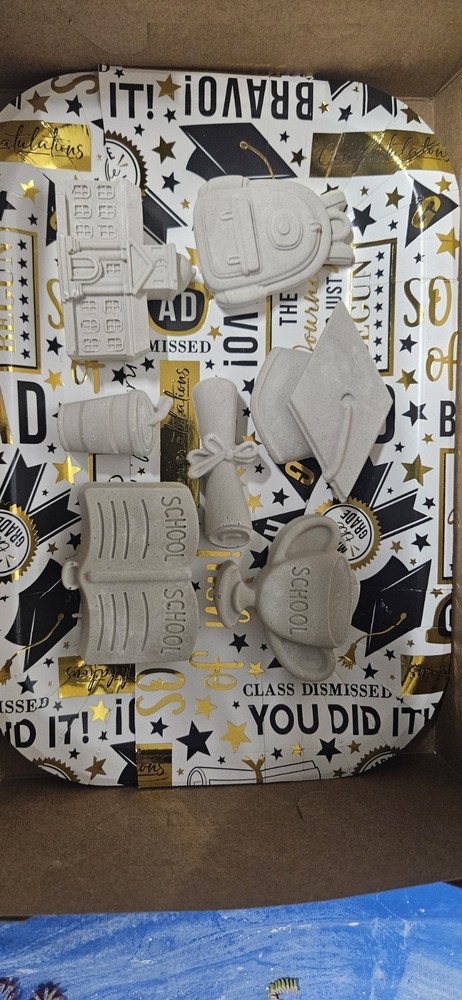 Graduation Theme Party Decorations Set, White School Theme Decor