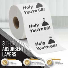 68Th Birthday Decorations Toilet Paper for Men & Women – Funny Design Novelty Gr