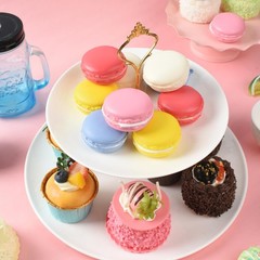 10 PCS Fake Macarons Cake Mixed Colors Artificial Simulation Dessert Model