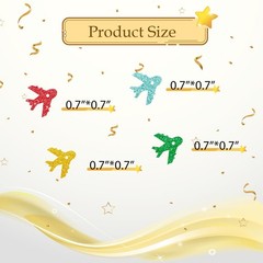 100 PCS Colorful Glitter Airplane Table Confetti Paper Scatters Party Decor