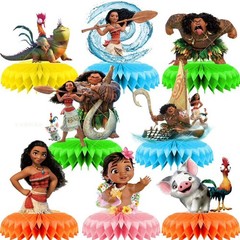 Moana Honeycomb Centerpieces 3D Table Decorations Party Supplies