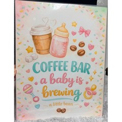 Baby Shower Table Signs 2pc Coffee Bar Brewing A Little Treat For You Decor