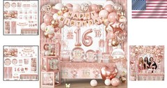 Complete Sweet 16 Birthday Decorations Kit