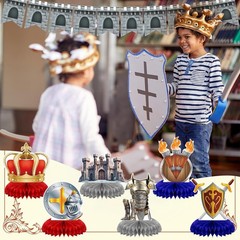 Complete 18 Pcs Medieval Knight Birthday Party Set – Easy to Assemble Decor