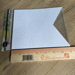 White Cardstock Embossed Banner Flags Blank Total 30 Count