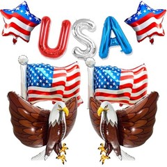 4th Of July Decorations, Red White Blue Balloons for Independence Day, Eagle