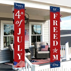 Happy 4th of July Decorations Banner a Set of 2, 12″x71″ Fourth of July Party