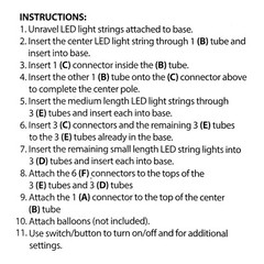 Light-Up LED Balloon Centerpiece Kit Multicolor by