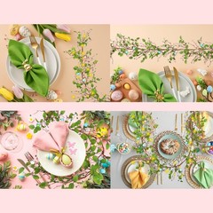 5.9FT Artificial Easter Egg Garland Eggs with Colorful Berries Greenery Leaves R