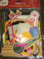 Outside the Booth Birthday Party Sashes Foil Fringe Curtains Emoji Props Multic…