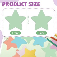 360 PCS 3.5 Inch Pastel Star Cutouts Paper Bulletin Board DIY Craft Classroom