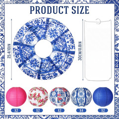 12 Pcs Mamma Bachelorette Party Decoration 10» Hanging Paper Lantern for Dancin