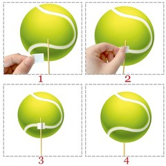 23 PCS Tennis Ball Centerpiece Sticks Theme Party Decorations Table Topper