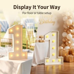 LED Marquee Numbers – 3 Feet Tall Light Up 80th Birthday