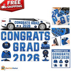 Durable Graduation Car Decorations – 22 Magnets for Class of 2026 Celebrations
