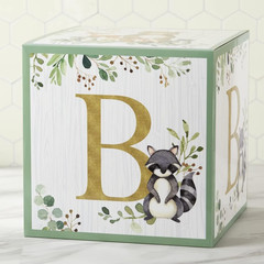 Woodland Baby Boxes with Letters for Baby Shower Decorations, Gender Reveal D…