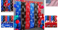 Spider Web Birthday Decorations, 2 Pack Spider Party Supplies 3.3×6.6ft Tinse…