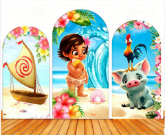 Moana Arch Backdrop Cover Birthday Party Photo Background Supplies