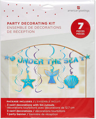 Mermaid Party Supplies, Banner Decoration Kit (7-Count)