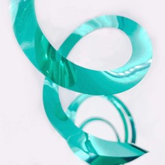 28 PCS Teal Swirl Hanging Decorations Ceiling Hangings Party Baby Shower