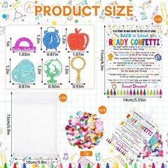 36 Sets Back to Confetti Kits Favors with Poem Cards Organza Bags Glitter Sha…