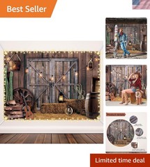 Lightweight 7 x 5 ft Western Decor Backdrop for Easy Setup & Stunning Photos