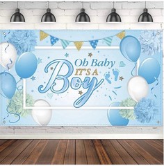 Baby Shower Party Backdrop Decorations, Large Durable Fabric Made Baby Shower Ba