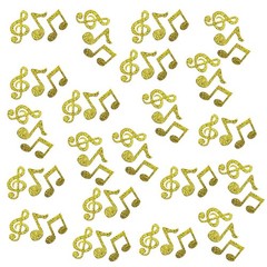 Table Confetti Double -Side Glitter Gold Music Note Paper Confetti 100pcs