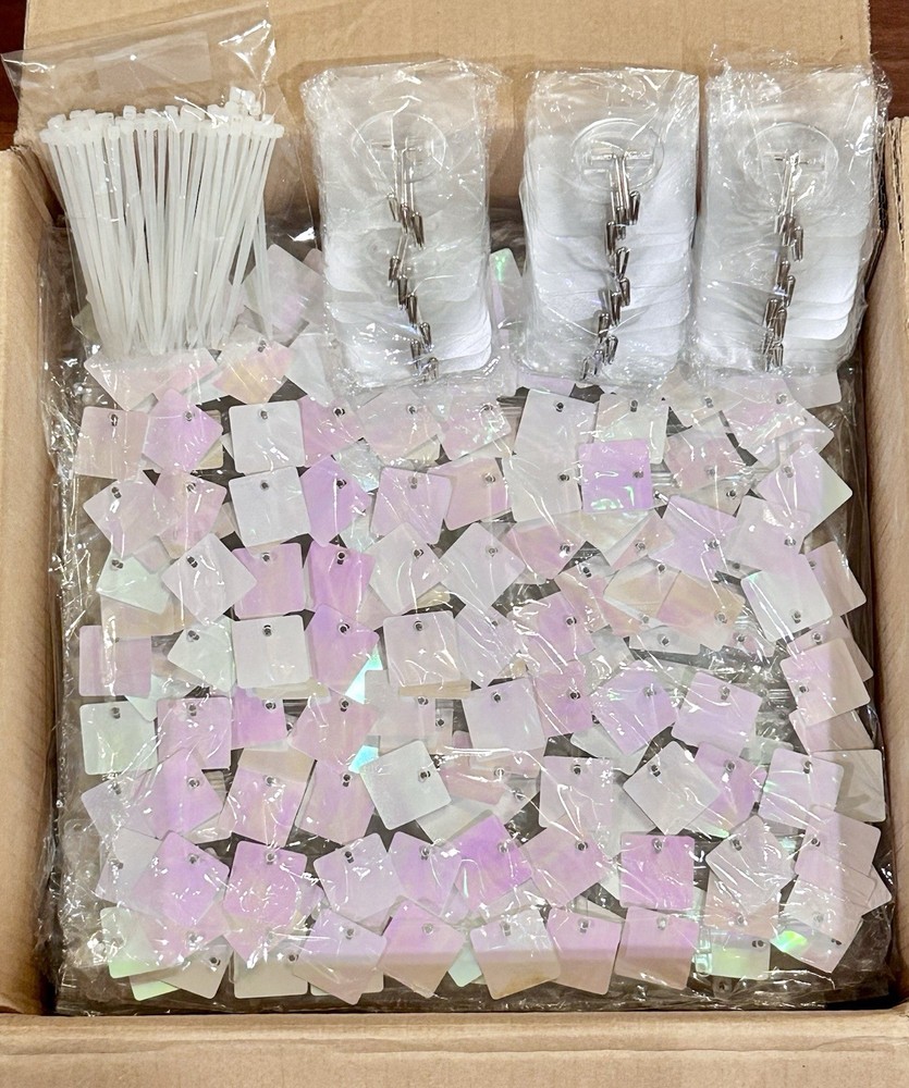 KATE 24PCS Pink Iridescent Wall Backdrop Panels 12″x12″ Square Sequins NIOB
