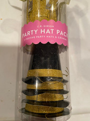 C R Gibson Party Hat Pack Small Party Hats 6 Top Hats 6 Gold Crowns *NEW/OPEN q2