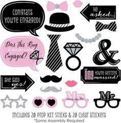 Engagement, You’re Getting Married – Engagement Photo Booth Props – Free Ship