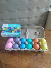 1 Dozen Confetti Filled Easter Eggs (12 Eggs) CASCARONES Colorful Fiesta Party