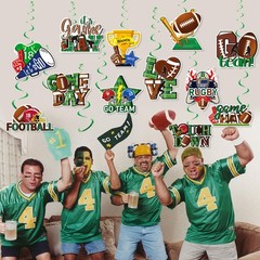 53PCS Football Party Decorations Kit, Touch Down Go Team Football Theme Banne…