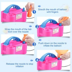 Balloon Pump Electric, Portable Automatic Dual Nozzle Inflator 110V 600W with…