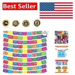 Durable 180 FT Fiesta Banners in 10 Pack – Easy Hang Décor for Party Fun