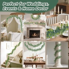 2 Pcs Eucalyptus Garland – Artificial Eucalyptus Vines Garlands Artificial