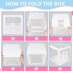 Baby Boxes with 4 Letters,40 Pink&Blue Balloon for Baby Shower Decorates,4 pc…